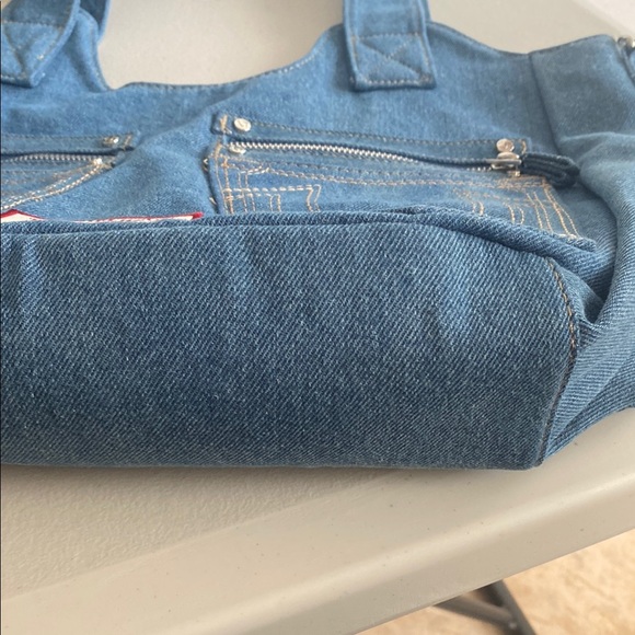 True Religion Blue Denim Tote with Slouchy Design - Picture 6 of 12